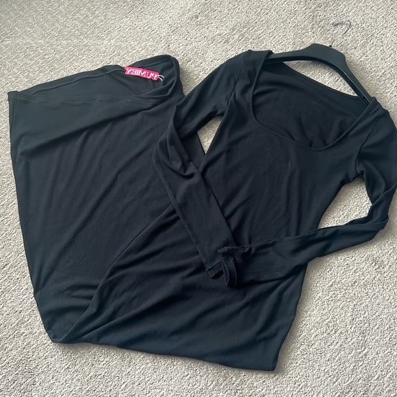 PUMIEY square neck stretch ribbed maxi dress. Brand new. - Picture 2 of 3